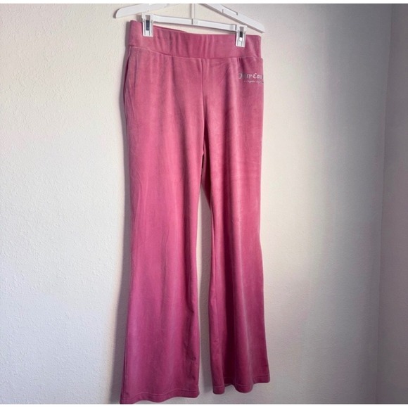 Juicy Couture Pink Velour Tracksuit Hoodie & Pant Set Y2K Glitter Logo New large - Picture 4 of 11
